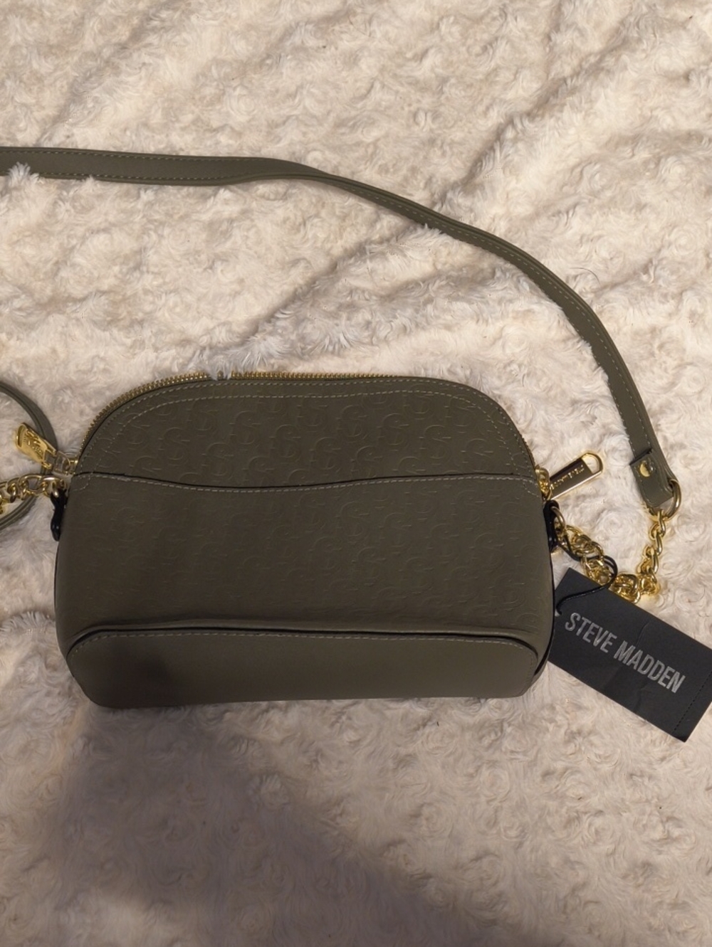 Steve Madden Olive Crossbody with Gold Hardware